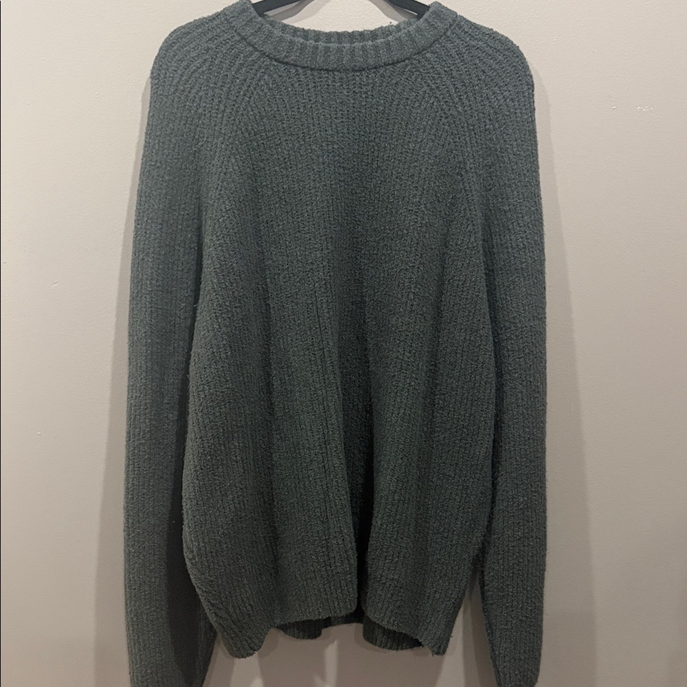 💜 Hollister Men's Dark‎ Grey Crewneck Sweater XL